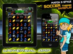 Drag, match and score in Soccer Puzzle League!
